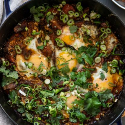 Berber Eggs in a wok