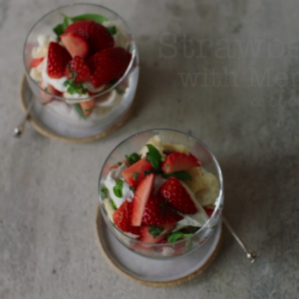 Strawberries With Meringue & Coconut Cream