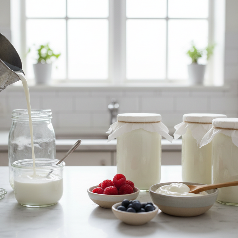 yoghurt making