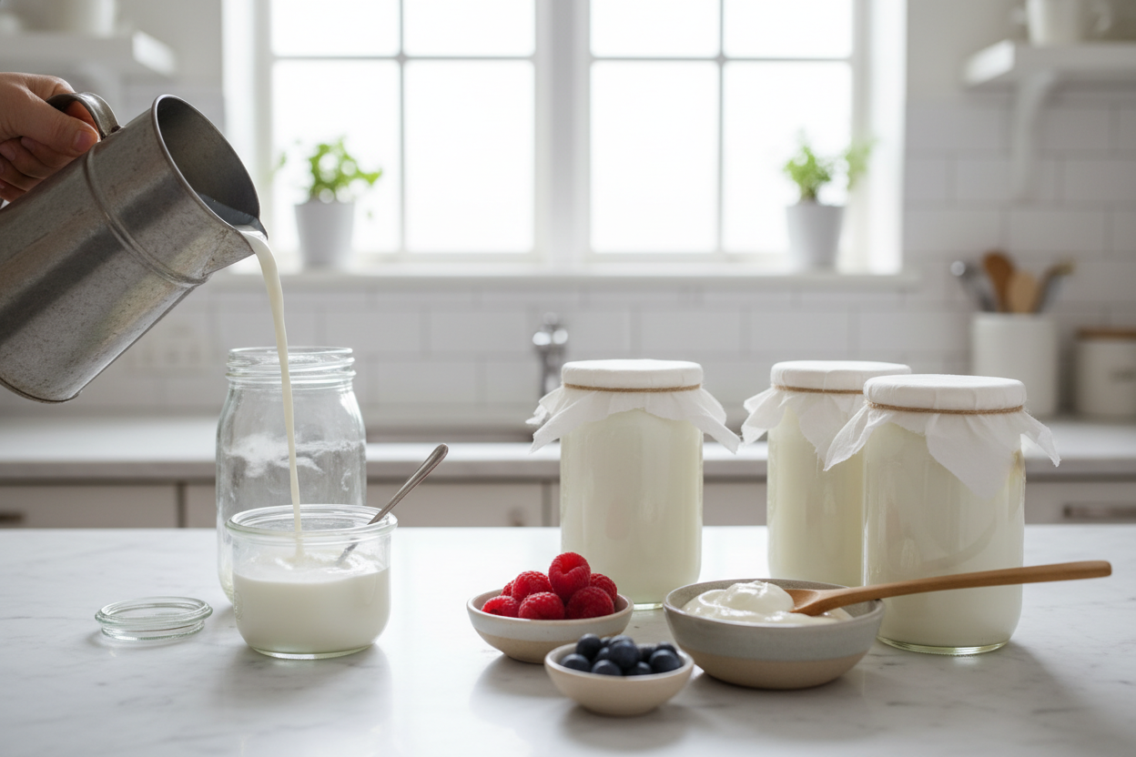 yoghurt making